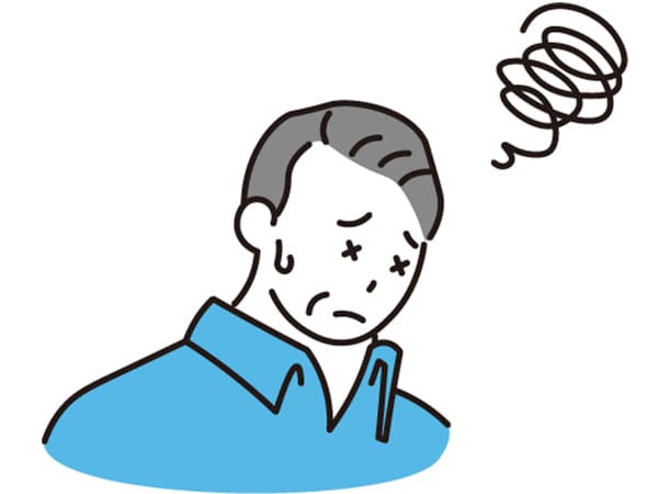 めまいの男性イラスト