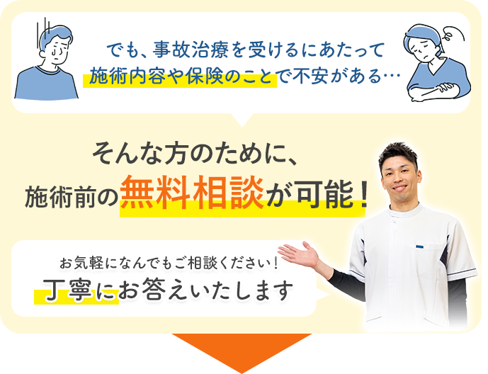 施術前の無料相談が可能！